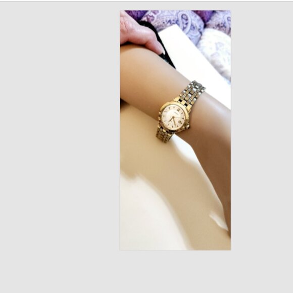 Ladies Seiko Sunburst Date Watch SS & Gold - Picture 3 of 3